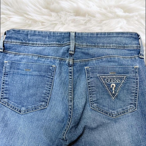 Vintage Y2K GUESS Medium Rise Skinny Jeans w/ Diamond Logo ✨ - Picture 6 of 8